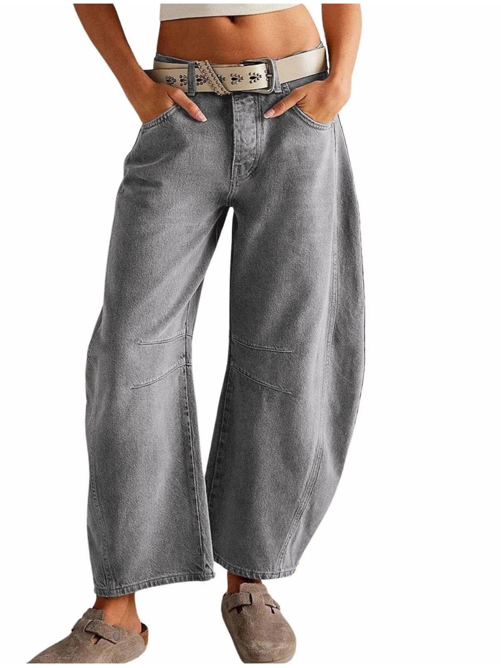 Loveimgs gray Barrel leg jeans Medium NWT